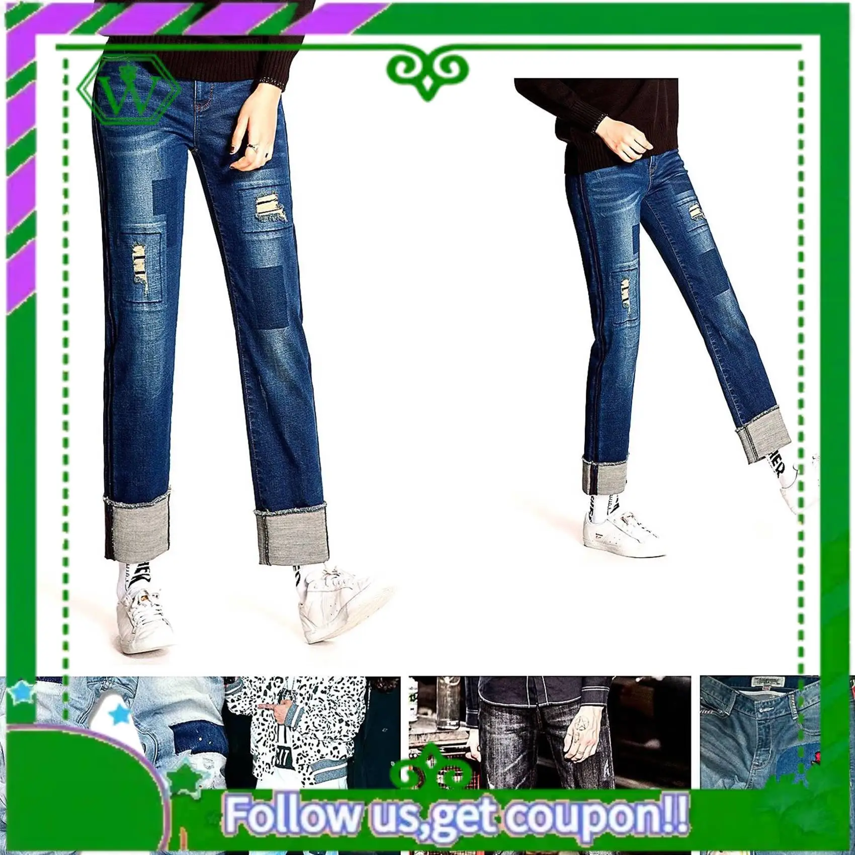 

A18P-Iron On Denim Patches For Clothing Jeans 24 Pcs, 3 Colors (4.9 Inch X 3.7 Inch)