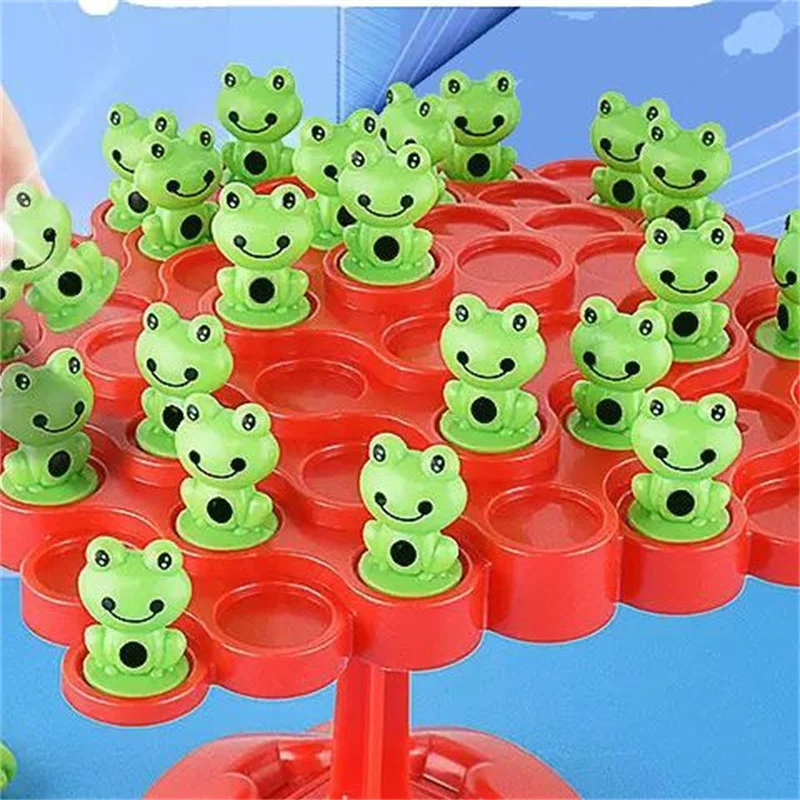 Montessori Math Toy Balancing Board Puzzle For Kids Frog Balance Tree Educational Parent-child Interaction Tabletop Game Toys