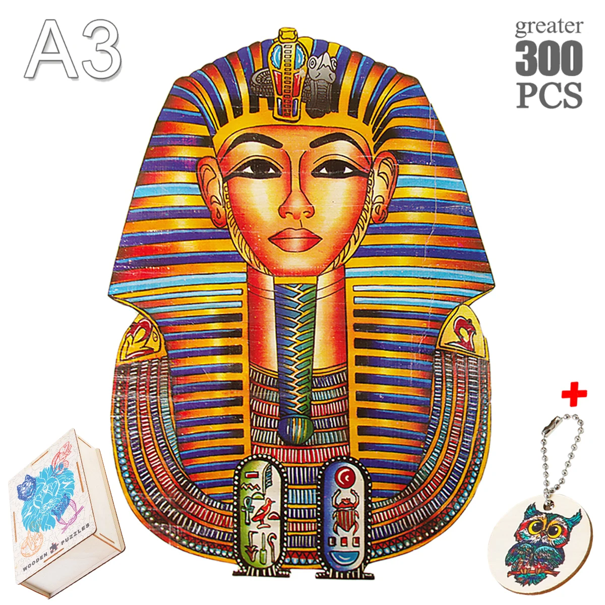 Senior Irregular Shape Wooden Jigsaw Puzzles Exquisite Ancient Egypt Chameleon Cat Puzzle Games For Adults Kids Wooden Toy Gifts