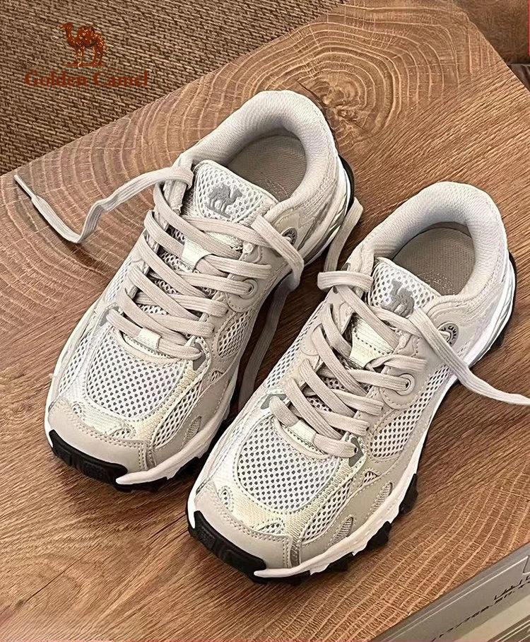 Golden Camel Men's Women Jogging Running Shoes 2026 Spring Comfortable Ventilate Casual Sneakers Fashion Retro Lady Sport Shoes