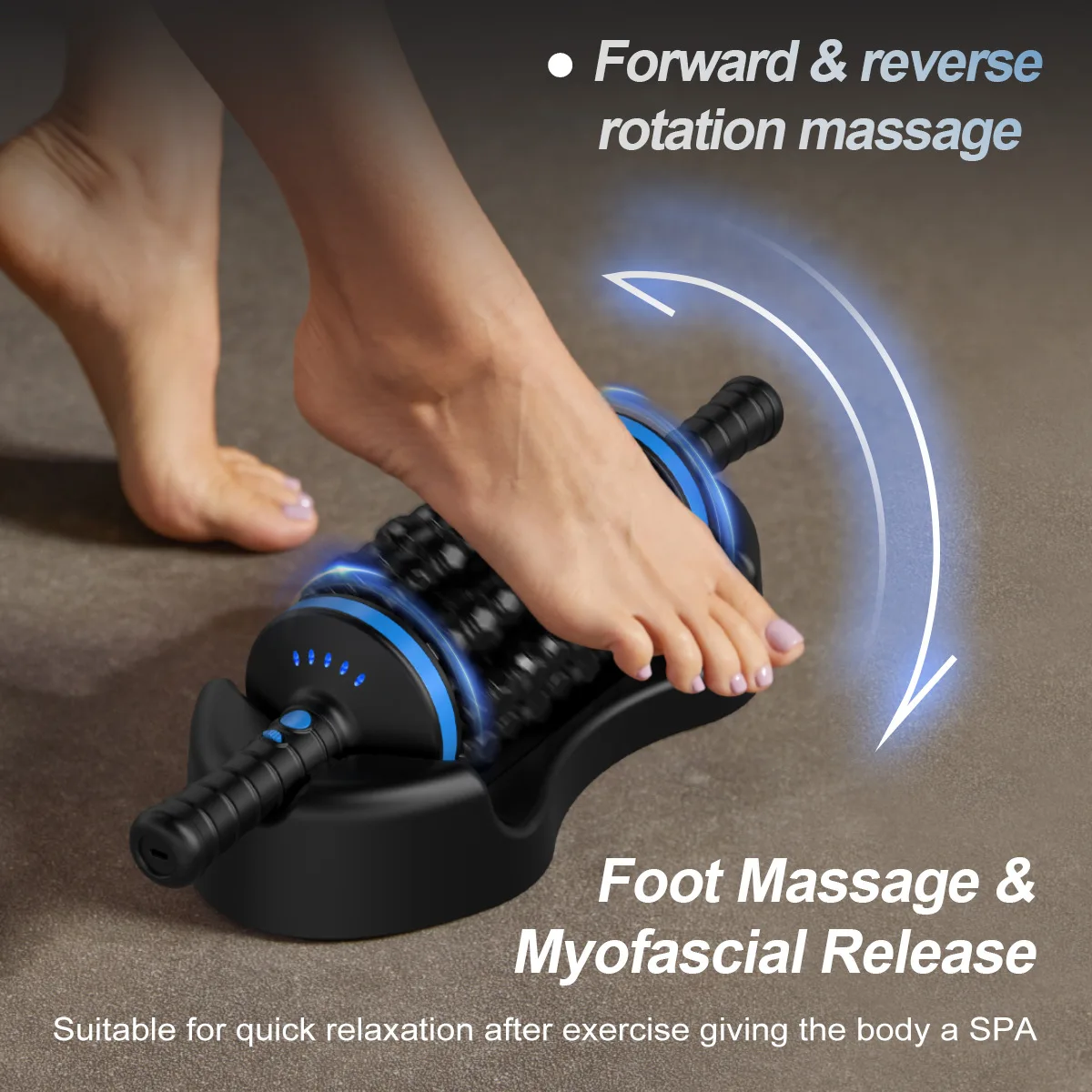 Massage Roller Cordless Deep Tissue Muscle Fascia Relaxation Vibrators Home Fitness Exercise Abdominal Leg Back Abs Relieve Pain