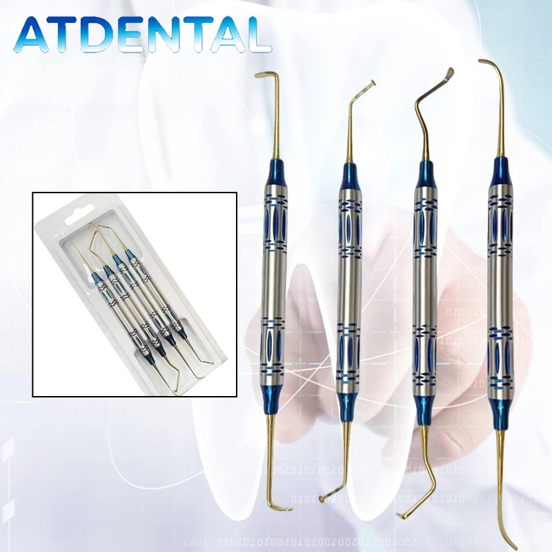 

Набор из 4 стоматологических имплантационных стопперов для синус-лифтинга, элеваторов и периостальных разделителей для оральной хирургии