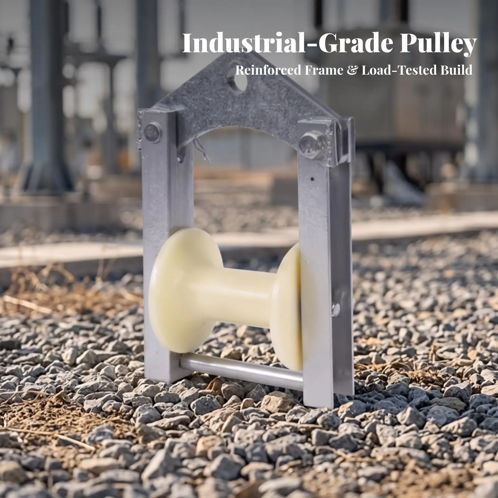 Straight-Run Cable Pulley All Metal Cable Pulley with Steel Frame Durable