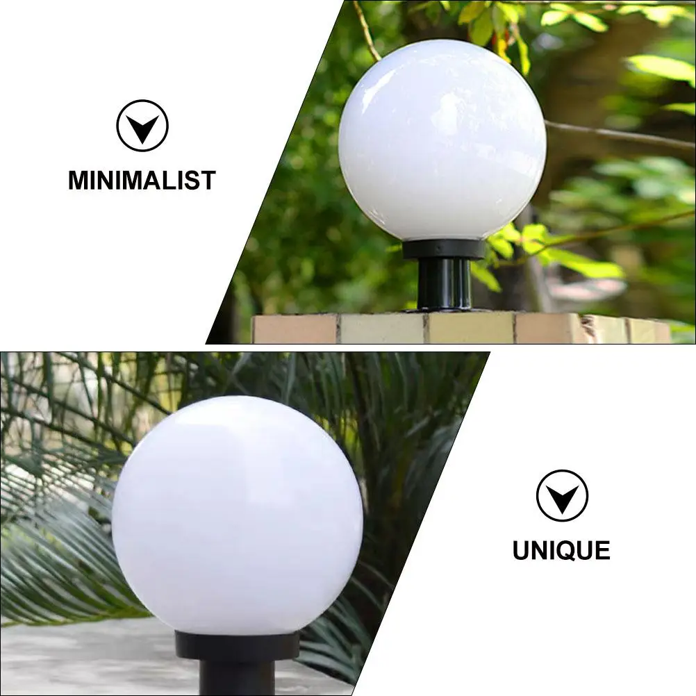 Fence Lampshade Post Light Spherical Diameter Fixtures for outside Acrylic Posts Outdoor Lighting Diffused Railing