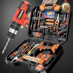 Tool set, multi-function hardware, electrician, maintenance combination, large full set of electric drill, vehicle toolbox