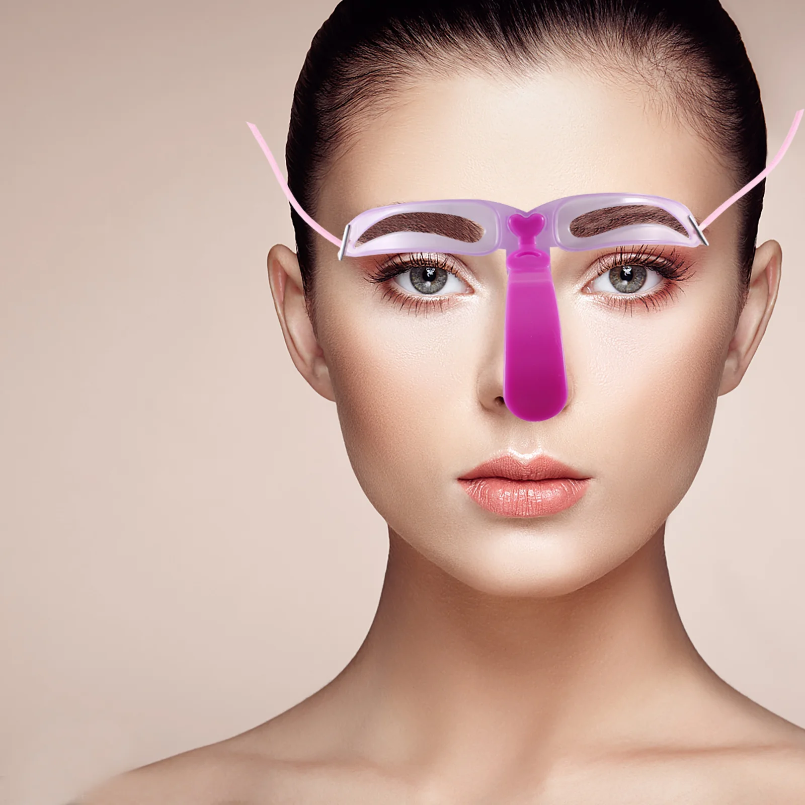 مجموعة استنسل الحواجب، تصميم محمول قابل لإعادة الاستخدام من أجل أداة مكياج طبيعية سهلة الاستخدام، دليل شكل مسطرة الحواجب