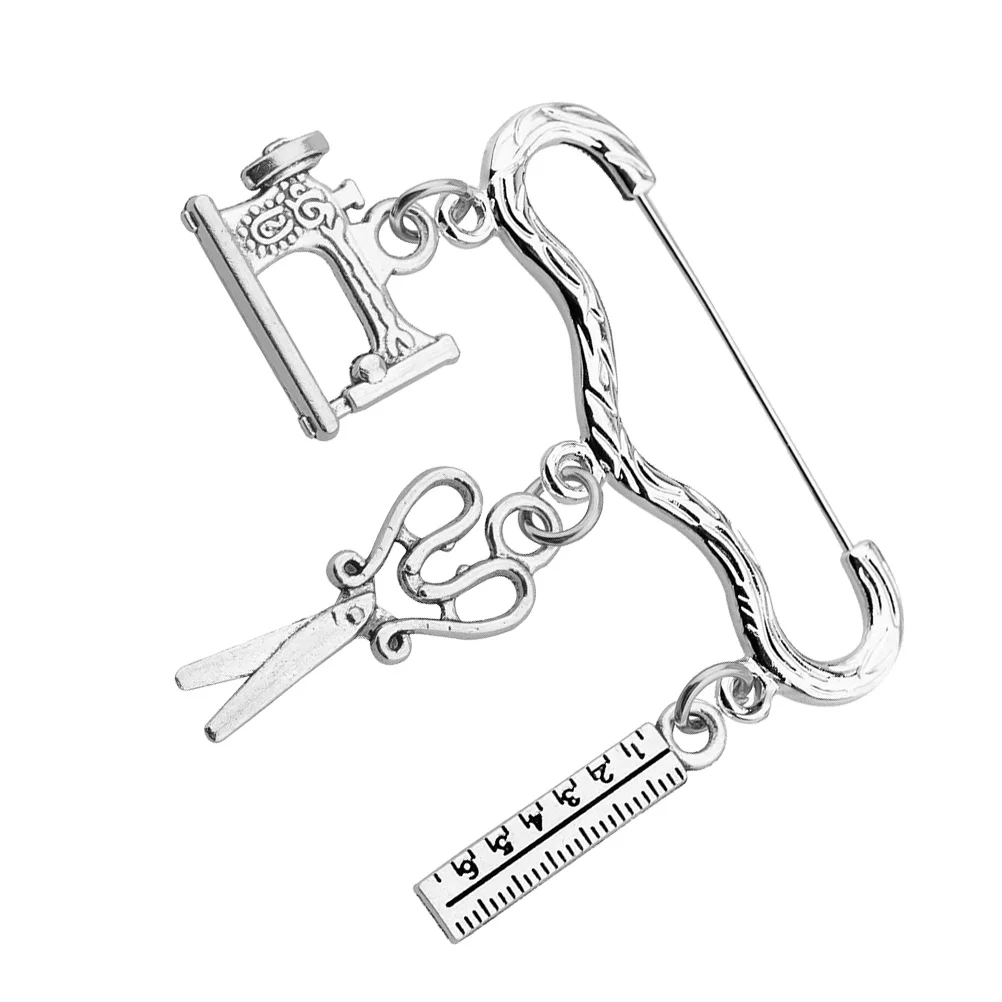 

1Pcs Sewing Machine Tailor Brooch Decorative Creative Clothing Designer Gift Lightweight Fashion Accessory for Clothes Bags Hats