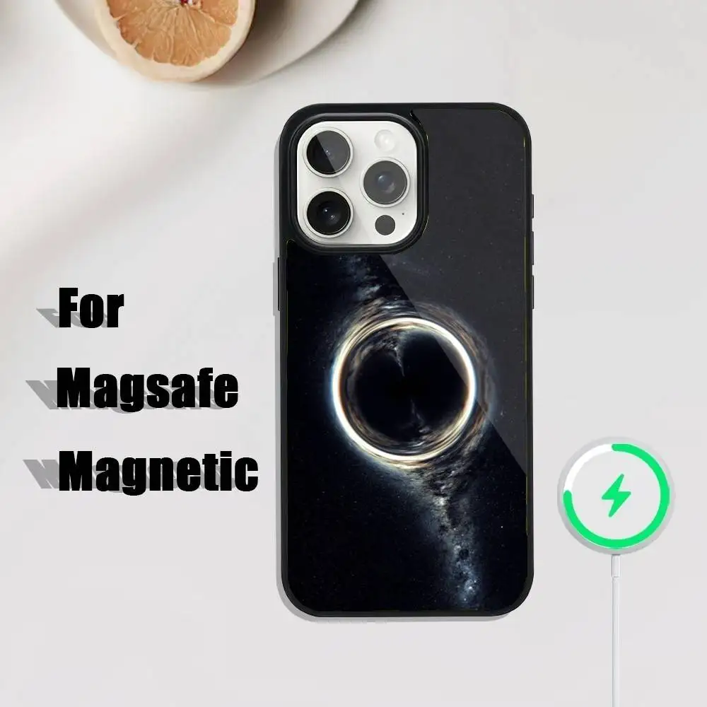 Space Planet Sterne Mond Handyhülle für iPhone 16,15,14,13,12,11,Plus,Pro,Max Mini Magsafe magnetisches kabelloses Laden