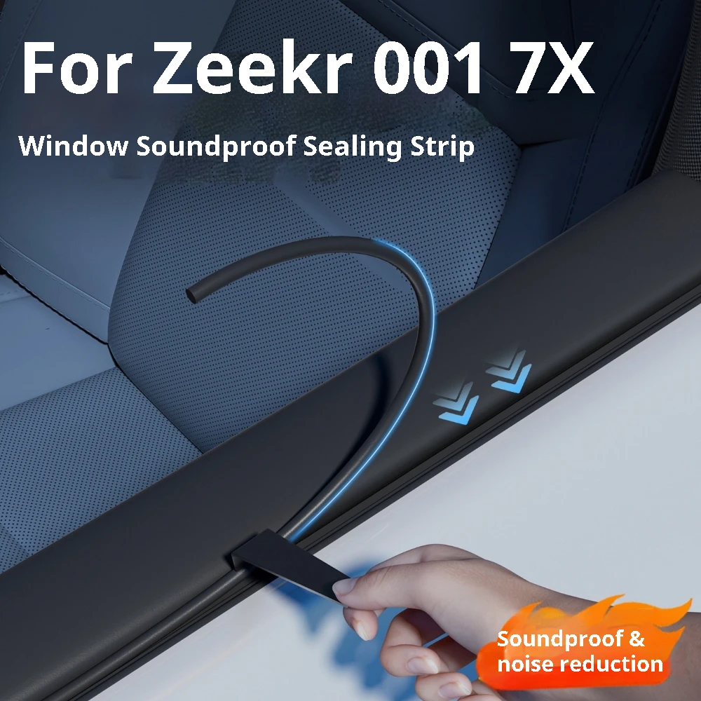 For Zeekr 001 7X 2026 Car Window Seal Strip Dashboard Front Windshield Door Windproof Sound Insulation Rubber Weatherstrip