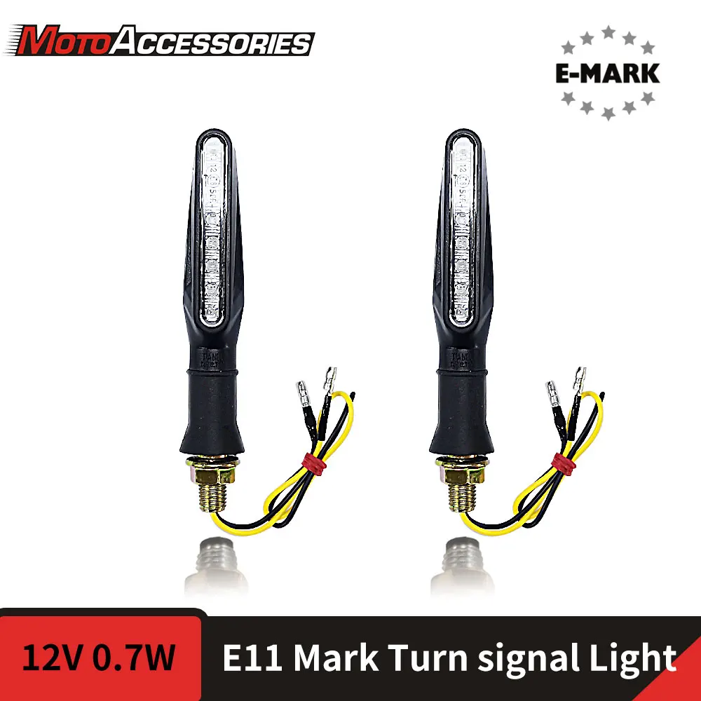 E11 Motorcycle Indicator Turn Signal E-mark Approved LED Running Lamp Blinker Flasher For Harley Honda Yamaha Suzuki Universal