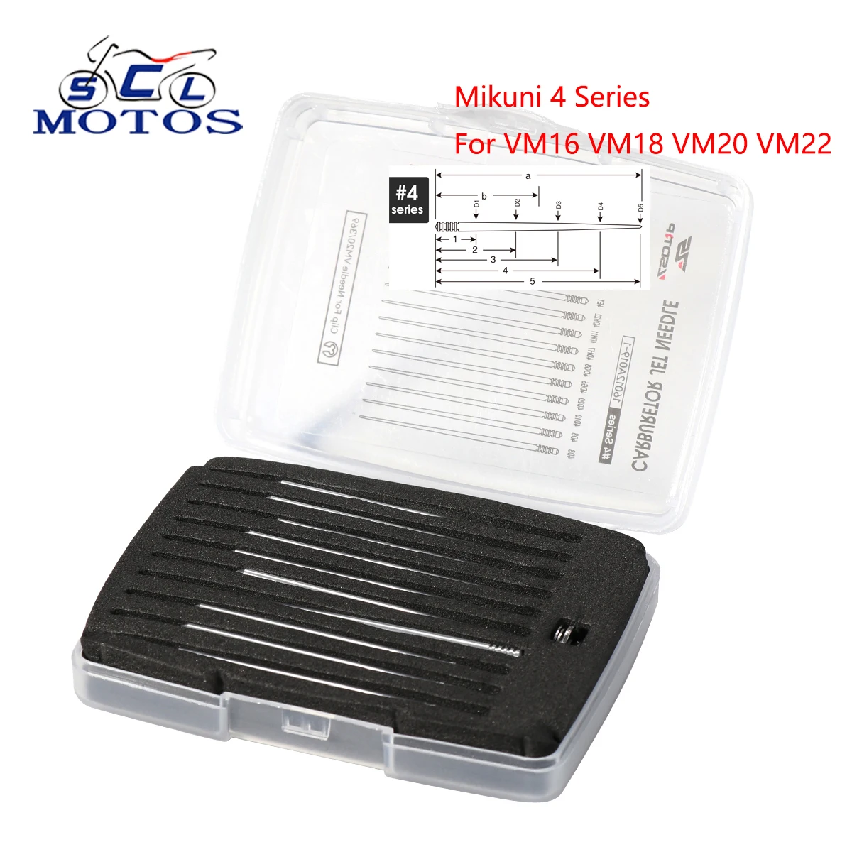 Agujas de carburador Sclmotos para Mikuni VM16, VM18, VM20, VM22, agujas de carburador para Mikuni Serie 4, piezas de reparación y reconstrucción de carburadores