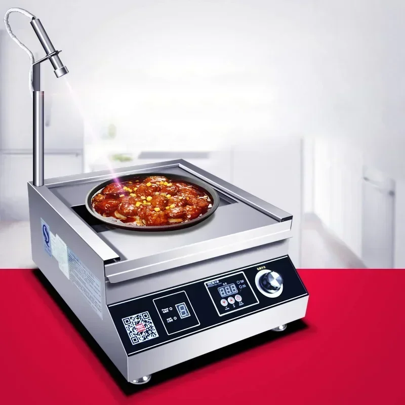 Commercial Induction Cooker 5000w High Power Soup Braised Noodle Cooker Electric Stove Restaurant Canteen 380V MDC-HWTB-5