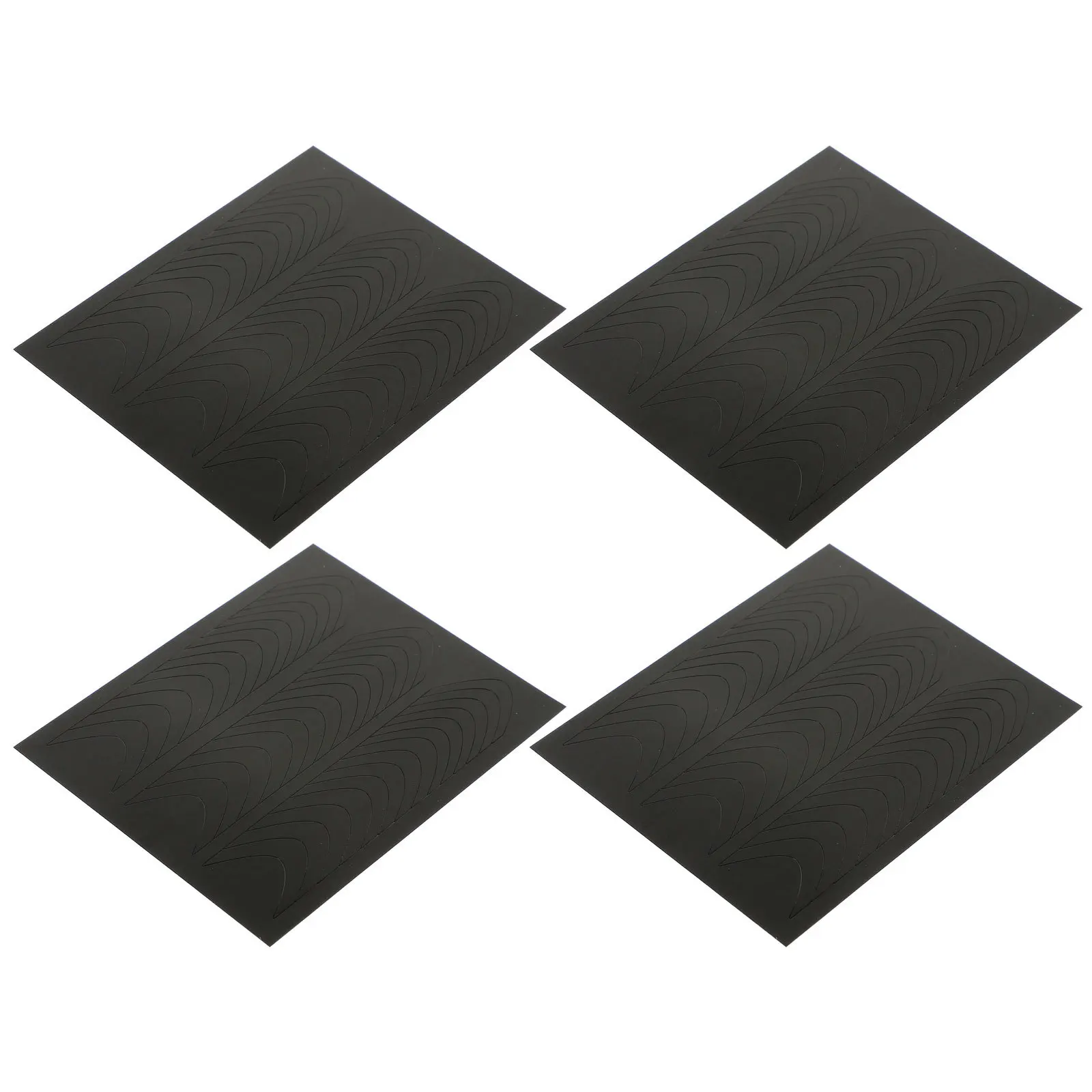 4 أوراق الفرنسية تلميح مسمار أدلة ذاتية اللصق مسمار الفن الإستنسل لحافة ناعمة الفرنسية مانيكير ملصقات ملصقات للأظافر