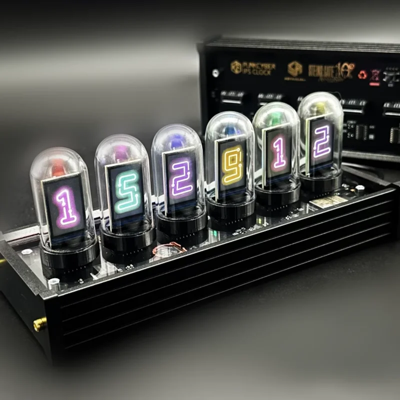 

Retro Nixie Tube Metal Desk Clocks Luxury Electronic Table Clocks Living Room Desktop Ornament Home Decoration and Accessories