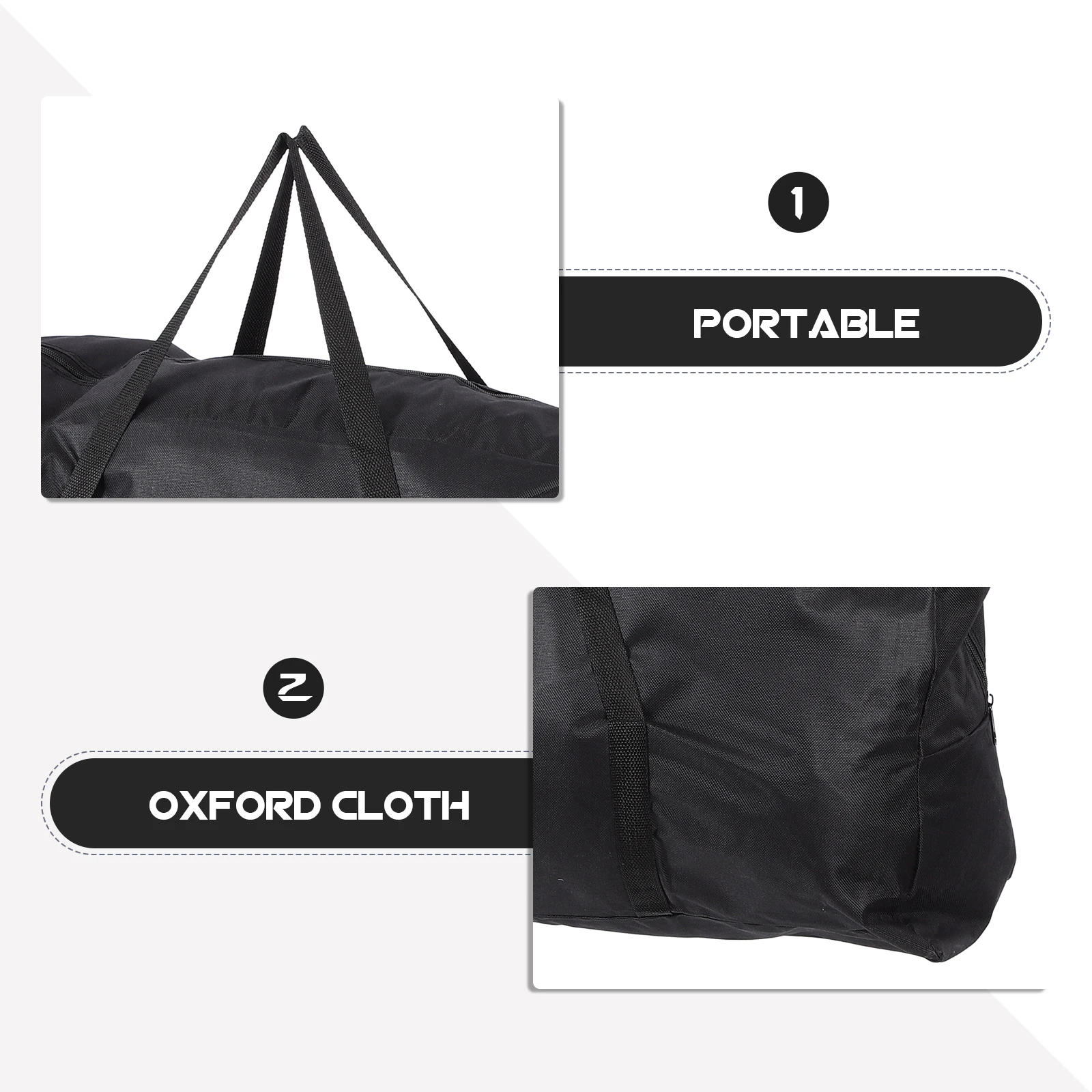 

Bbq Organizer Camping Storage Bag Waterproof Zipper Pouch Outdoor Holder Durable Fabric Container For Grilling Accessories