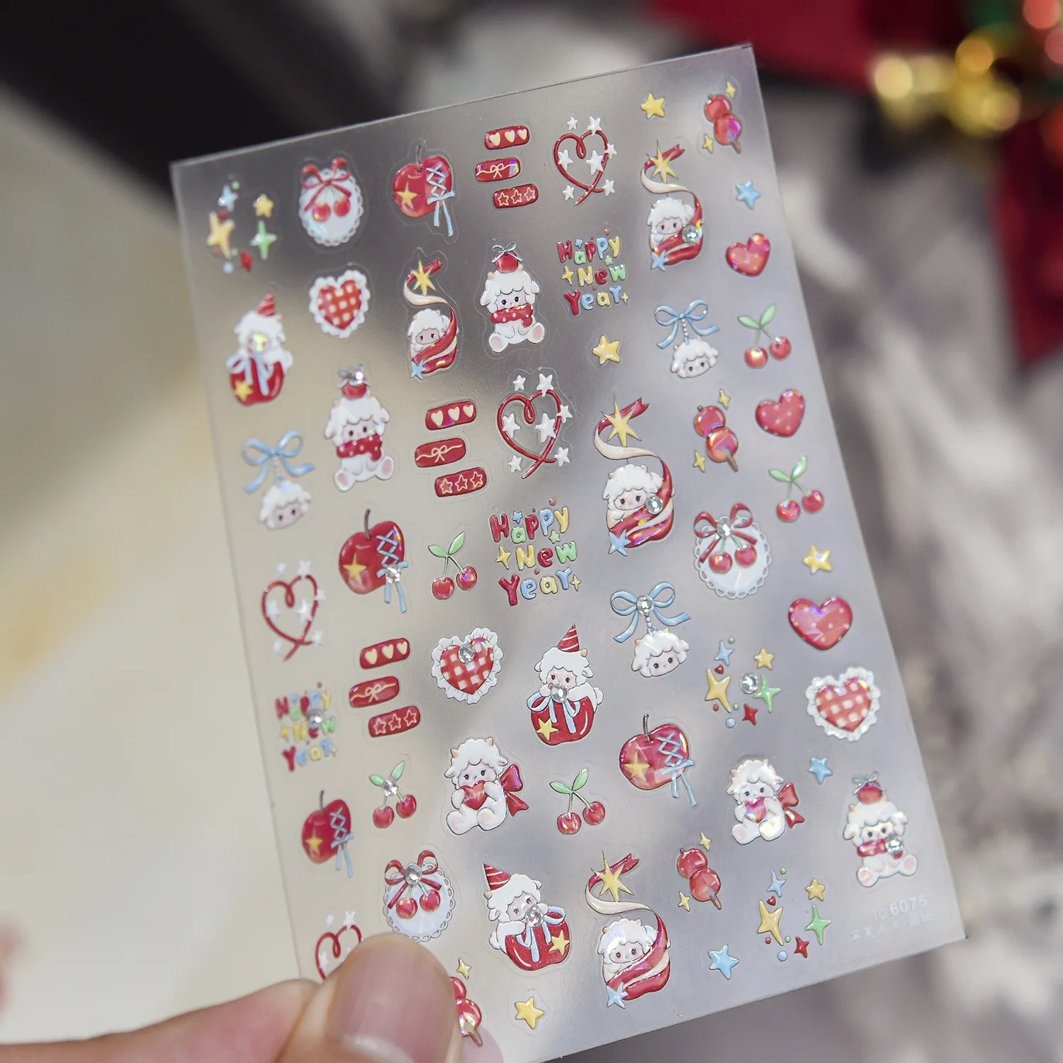 Świąteczne czerwone naklejki n – Nail Art Xmas Stickers recenzja i cena