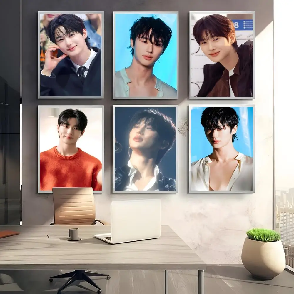 1PC B-Byeon Woo-seok Actor Poster HD art sticky wall waterproof home bedroom bar aesthetic decoration