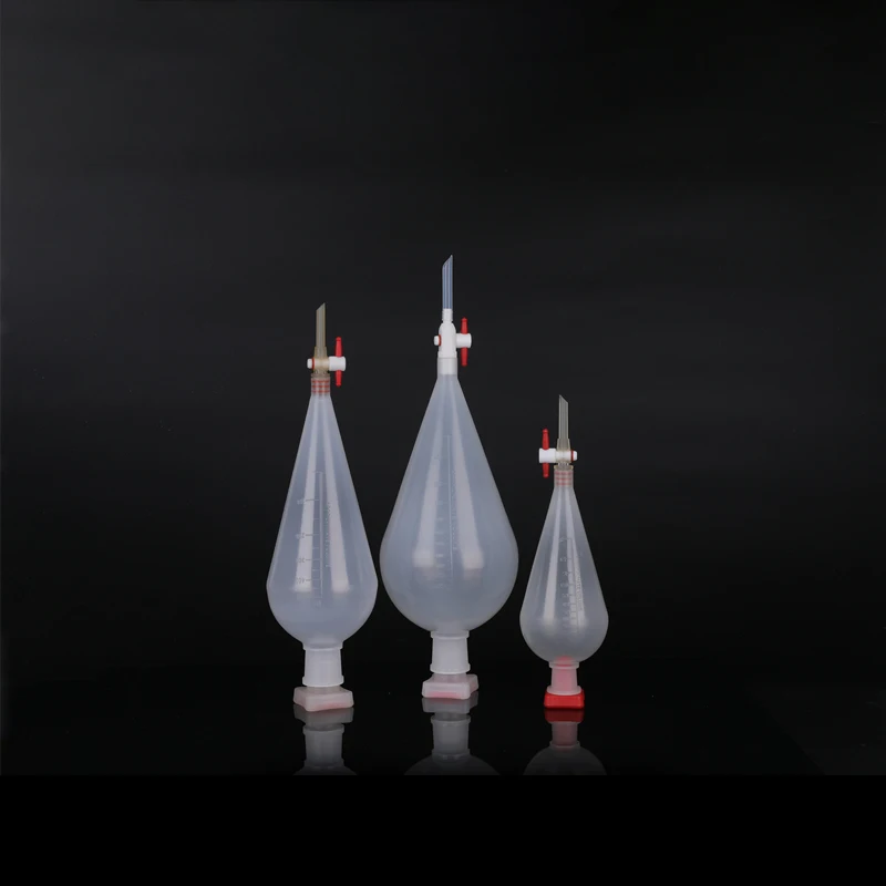 Fotografia 3: Parafuso/tela de funil separador em forma de pêra de polipropileno 125ml 250ml 500ml 1000ml plástico pp