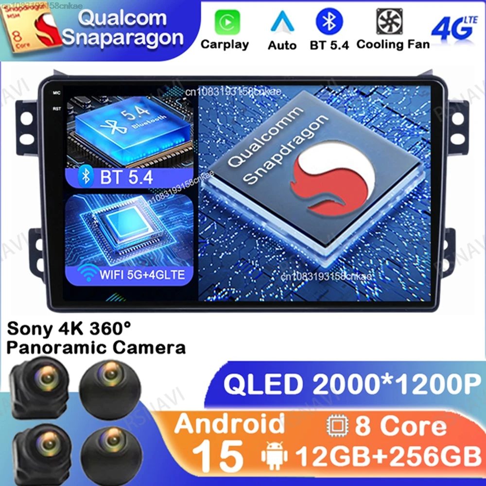 

Android 15 For SUZUKI Splash Ritz OPEL Agila 2008 -2012 Navigation Car Radio QLED Wireless Carplay Auto Multimedia Viedo Player