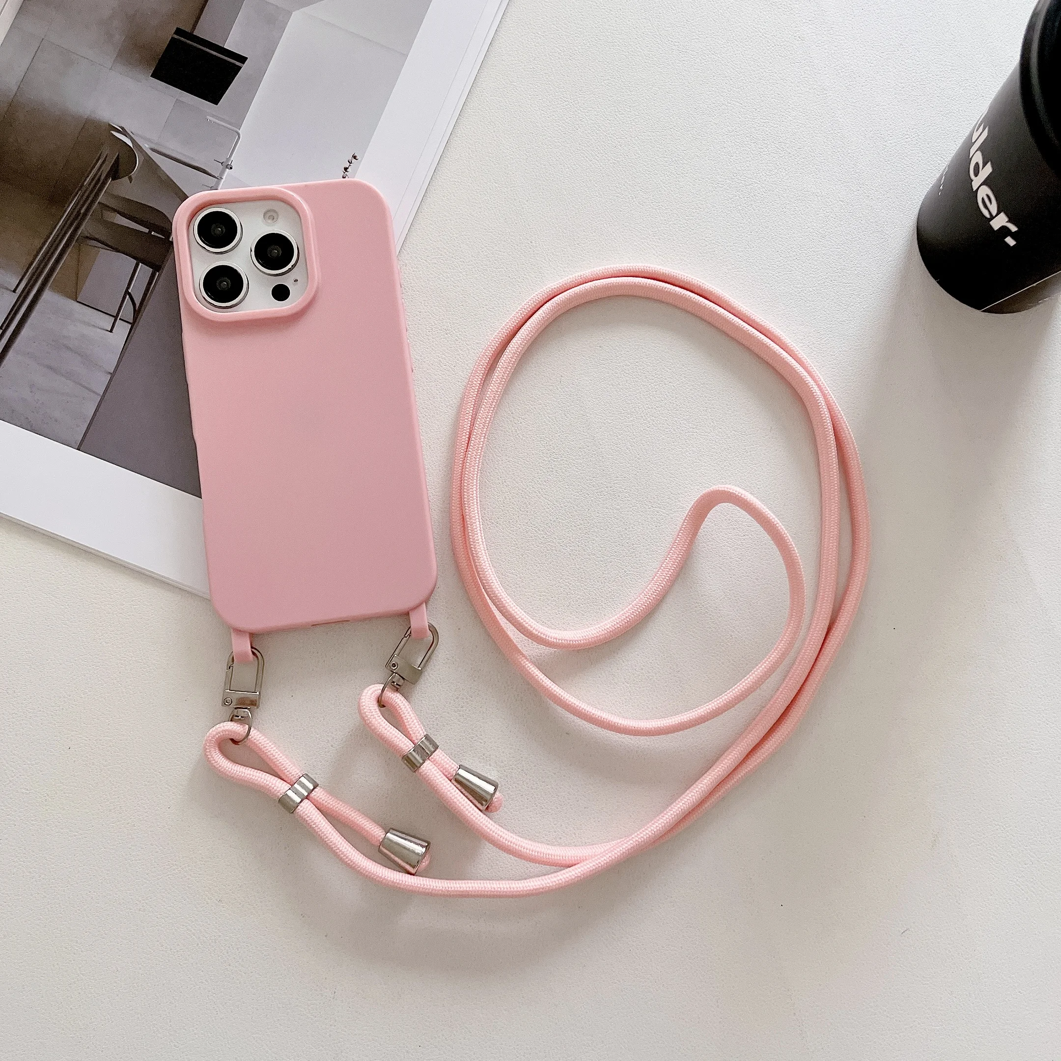 Crossbody-Lanyard-Handyhülle für iPhone 17 Pro Max 16 Pro Max – Schutzhülle mit verstellbarem Umhängeband