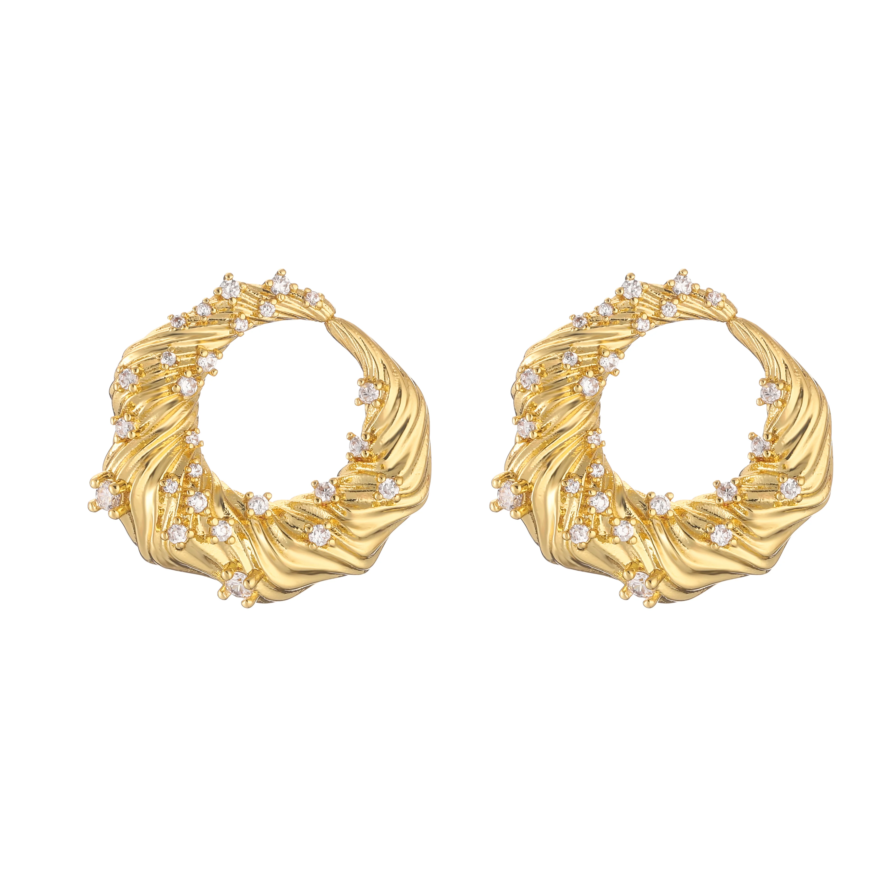 HECHENG,Stud Earrings for women 18K Gold Plated  Fine Jewelry brincos Accessories