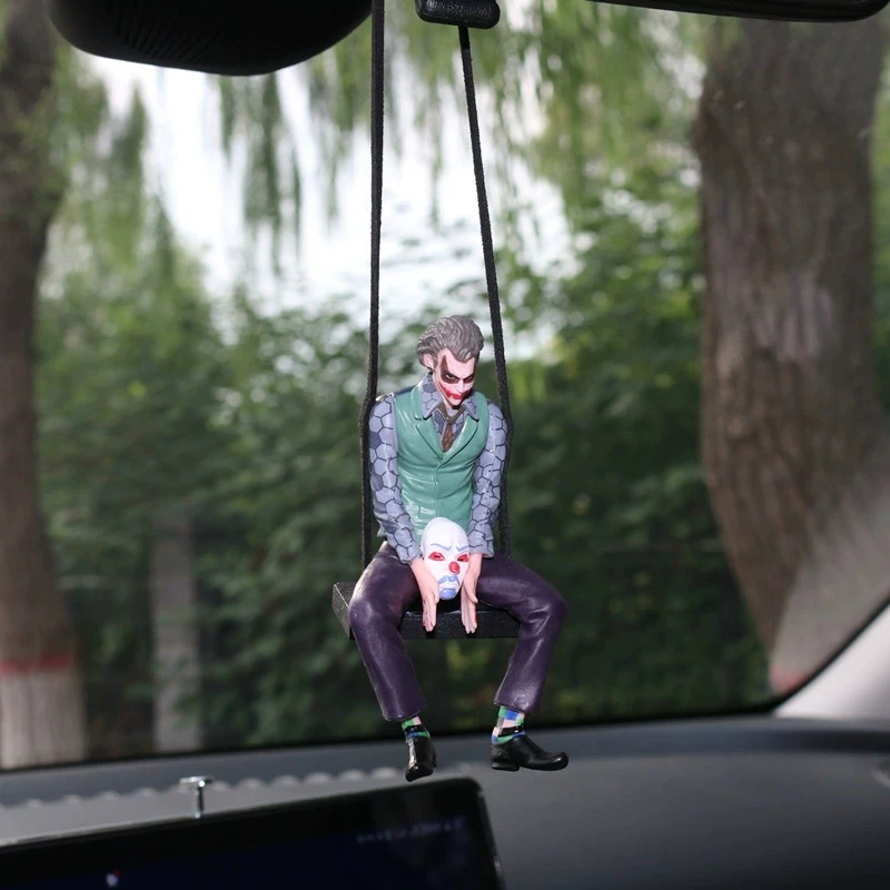 8cm Anime Figures Joker Model Decor Auto Rearview Mirror Hanging Pendant Car Interior Ornaments Kids Toys Fans Gifts view 4
