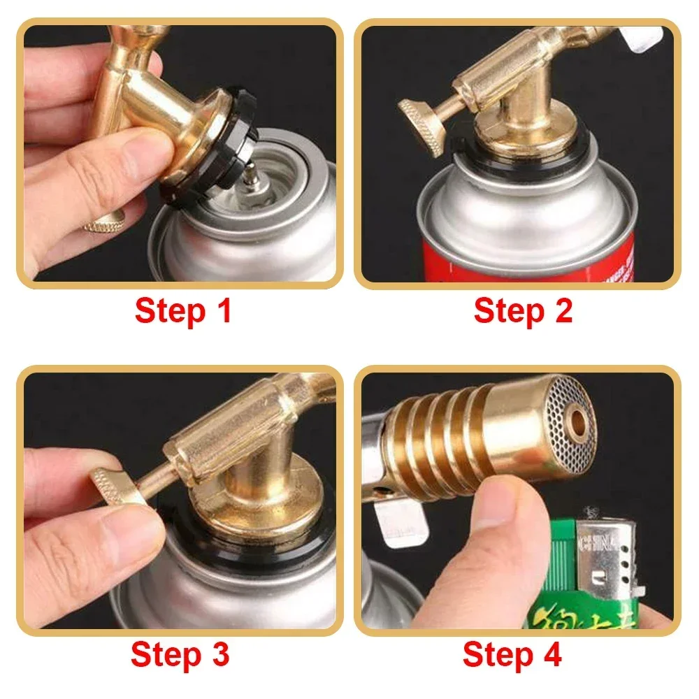 Gas Burner Welding Torch Flame Gun High Temperature Brass Copper Gas Torch Blowtorch Brazing Solder Propane Welding Plumbing