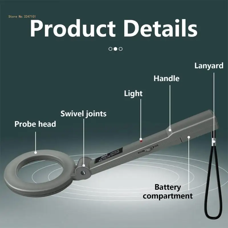 Advance High Sensitivity Handheld Metal Detection Device for Precise Location of Concealed Coin Jewelry Dropship