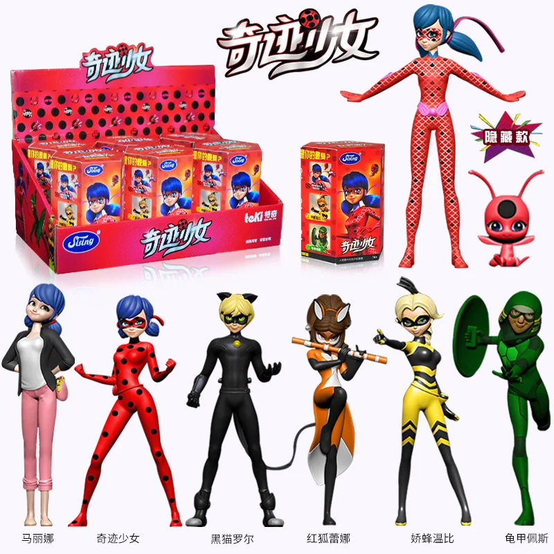 Miraculous Ladybug Blind Box Toys Action Figure Cat Nior Marinette Queen Beerena Rouge Cute Doll Model Collect Ornaments Gifts