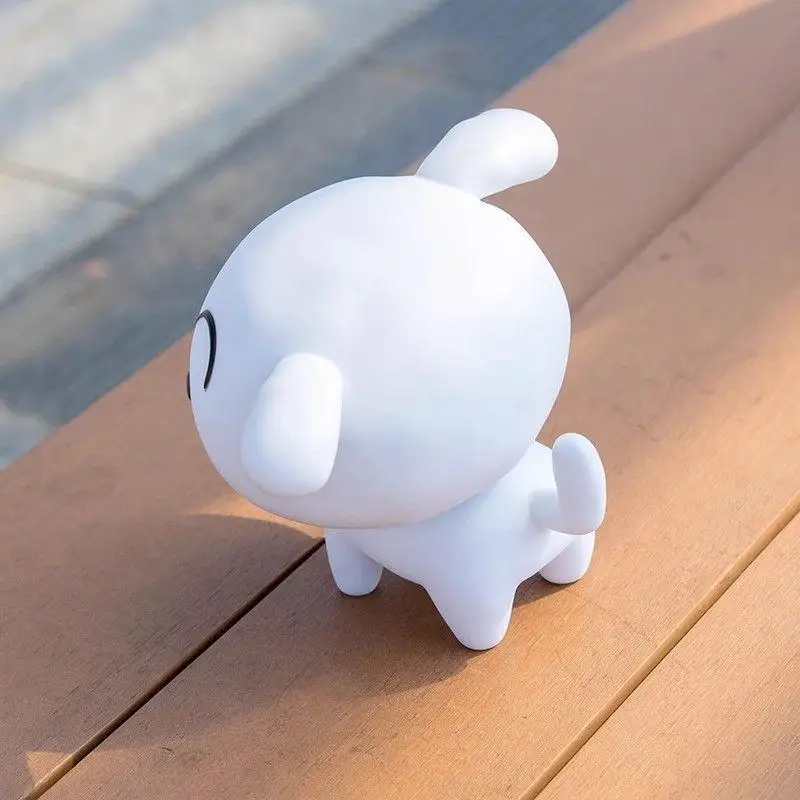 Cute Crayon Shin-Chan Anime Merchandise Shiro Figure Cartoon Anime Model Desktop Decoration Rotating Head A Gift for A Friend