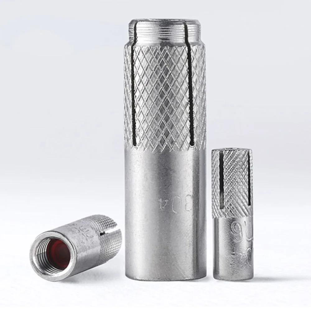 20-2pcs Galvanized Iron Expansion Screw M6-M16 Anchor Internal Expansion Sleeve Bolt Expanding Implosion Top Burst Screw Pipe