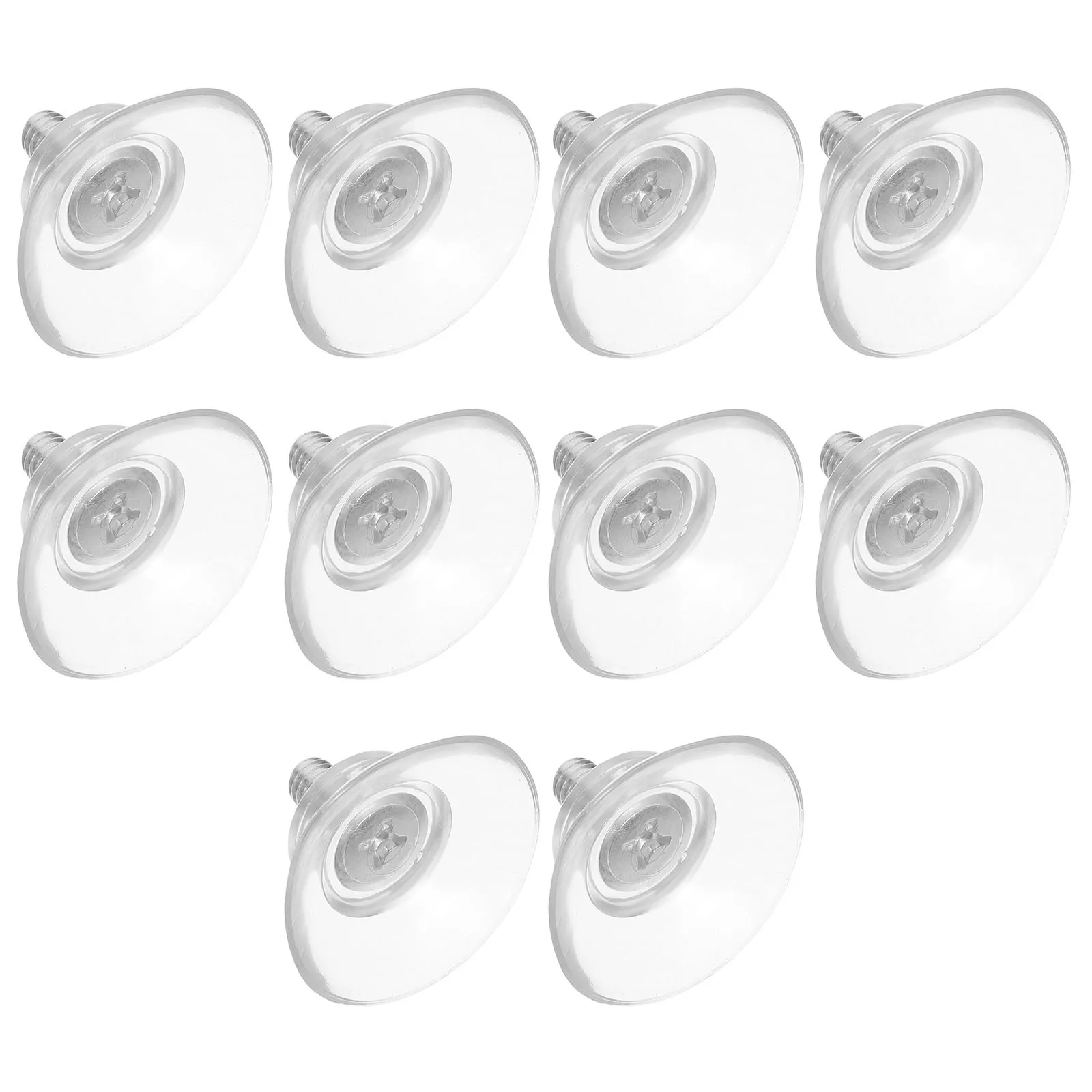 

10pcs Transparent Suction Cups With M6 Screws Heavy Duty For Glass Windows Bathroom Kitchen Storage Threaded Mounting Holders