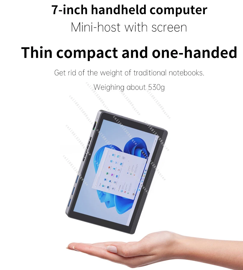 

N200 Tablet Computer 7 inch Alder Lake N200 Mini PC Windows 11 DDR5 Touch Screen WiFi6 BT5.2 Desktop Pocket HTPC HDMI Type-C