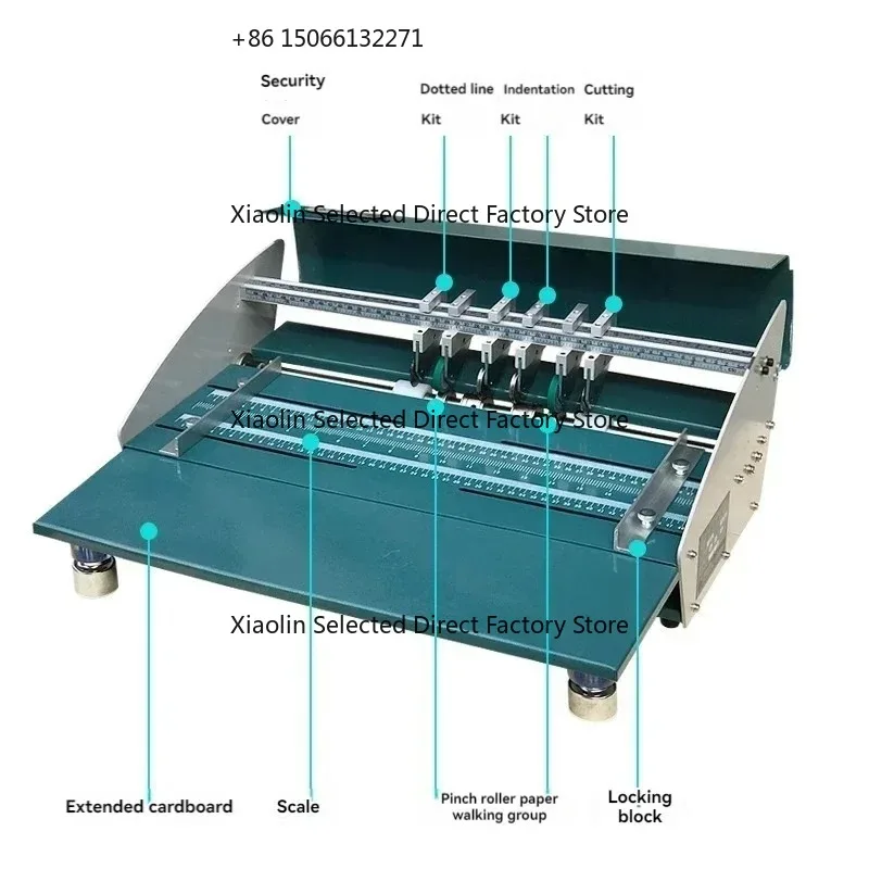 Electric Business Card Creasing Machine with Automatic Dotted Paper Cutting And Stitching Line Self-adhesive Card Folding Tool