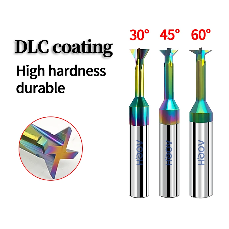 Carbide Dovetail Milling Cutter CNC Tool 30 45 60 Degree 2 3 4 5 6 8 10 12mm Tungsten Dovetail End Mill Chamfer Tool for Metal