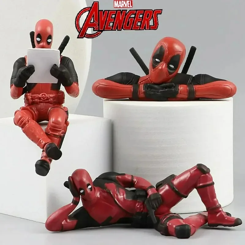 

5pcs Deadpool Ornament Car Home Office Marvel 8cm X People Funny Cute Character Model Toy Children's Toy Set Birthday Gift