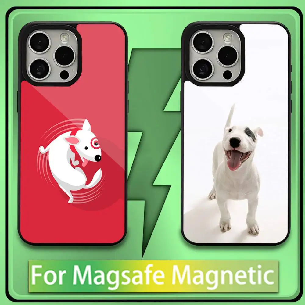 

Funny Bull Terrier Dog Phone Case For iPhone17,16,15,14,13,12,11,Plus,Pro,Max,Mini Soft Magesafe Magnetic Wireless Charge