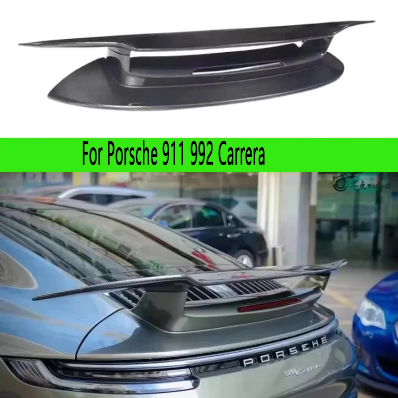 

For Porsche 911 992 Carrera carbon fiber Tail fins Rear Trunk Spoiler Guide Wing Rear Wing diverter Car Accessories