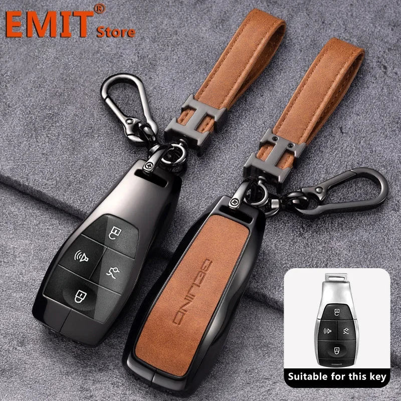 Zinc Alloy Key Case for Baic Beijing BJ40 PLUS EX5 EU5 EC5 BJ80 U7 X7 Remote Cover Shell Keychain Holder Fob Car Accessories