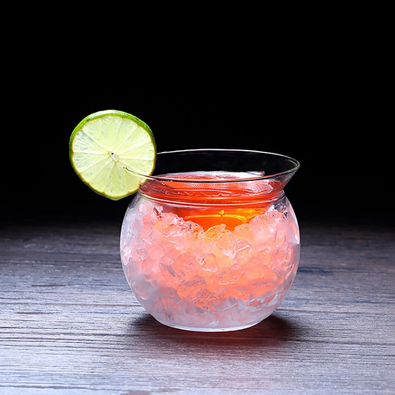 

1Pc 150ml 5OZ Sophisticated Ball Base Martini Chiller Cocktail Glasses Caviar Cup Cool Beverage Glasses