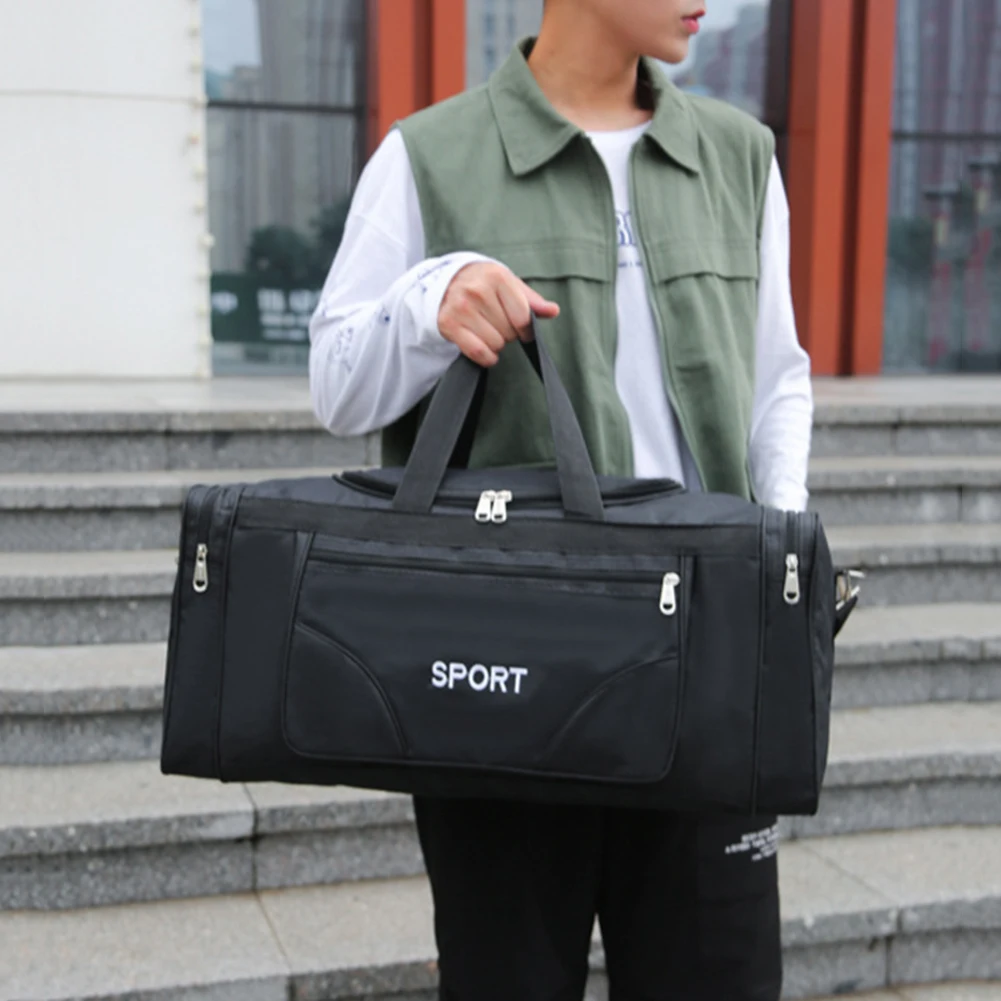 Oxford Fitness Bag Large Capacity Portable Gym Bags Multifunctional Wear- Adjustable Shoulder Strap for Travel Swimming