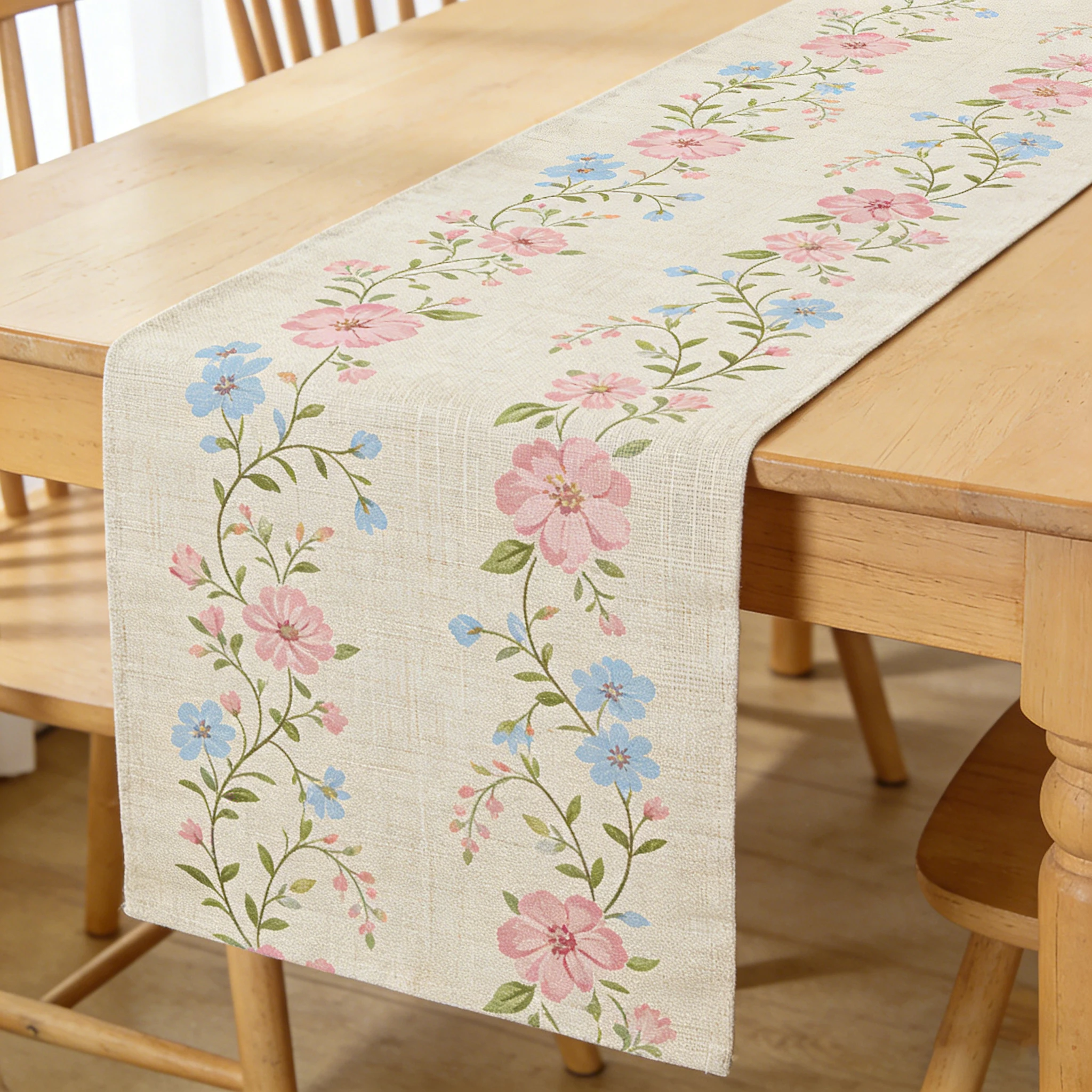

Personalized Table Runner with Custom Logo/Picture, Washable Table Cloth for Dining Room, Quick Dispatch 48H