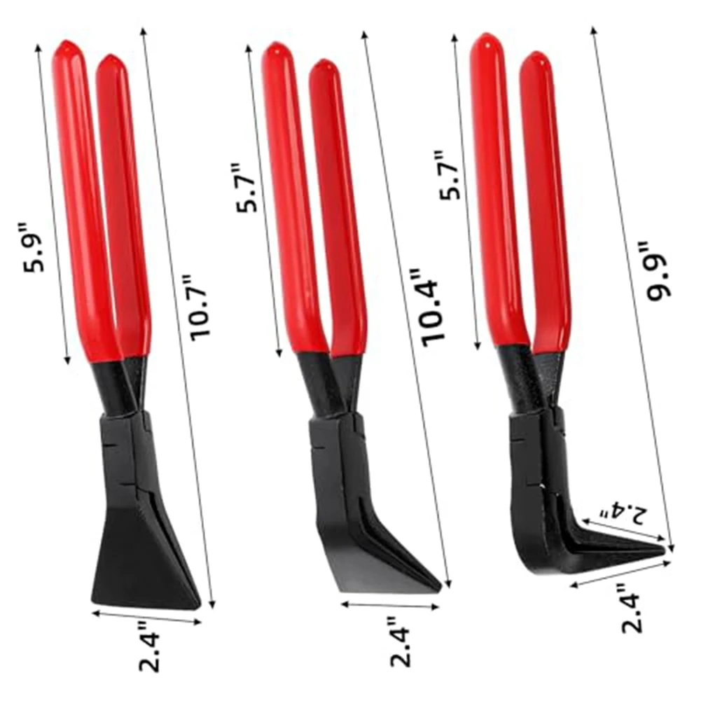 3 Piece Hand Seamer Set Metal Bending Pliers with 60mm Jaw Width for Accurate Folding Shaping and Crimping Tasks