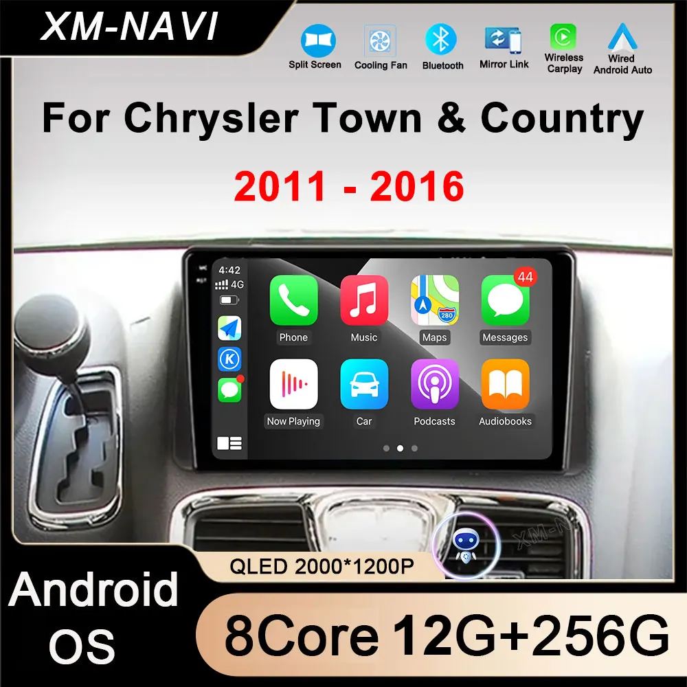 

Car Radio Video Player Android 14 GPS Navi for Chrysler Town & Country 2011 2012 2013 2014 2015 2016 Head Unit DSP Stereo 4G