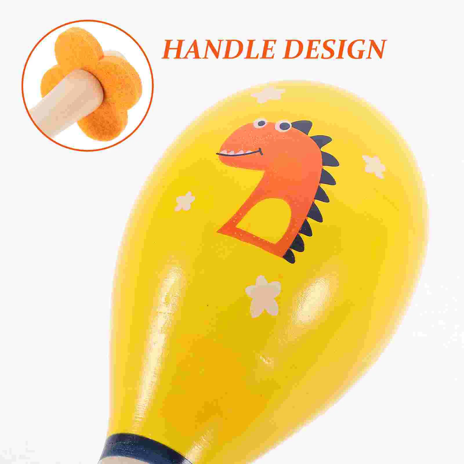 Music Toys Kids Maracas Bee Yellow Wooden Percussion Baby Toddler Musical Instruments