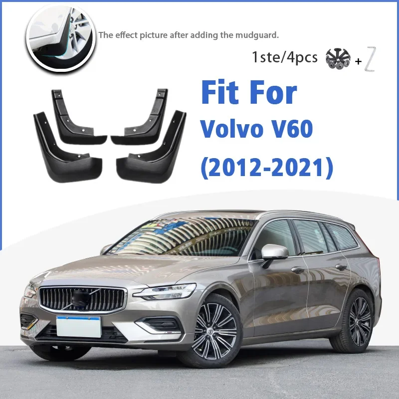 

Mudguard For Volvo V60 2012-2021 Front Rear 4pcs Mudflaps Mudguards Car Accessories Auto Styline Splash Guard Fender Mud Flap