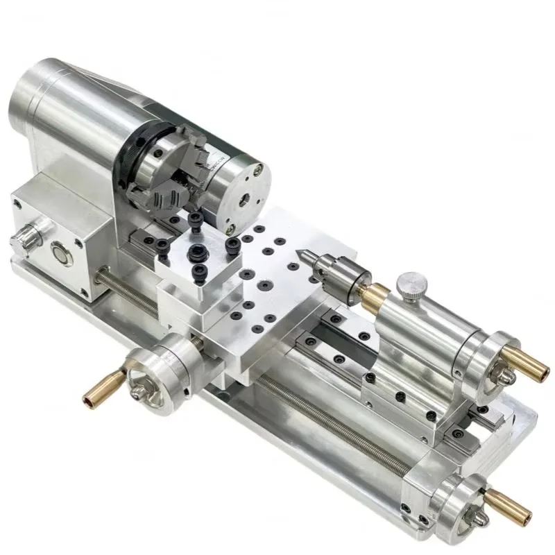 DIY Mini Lathe Micro-Lathe For Metal & Woodworking Mini Torno Desktop Tool AC220V DC24V Manual Lathe Mini Lathe Machine