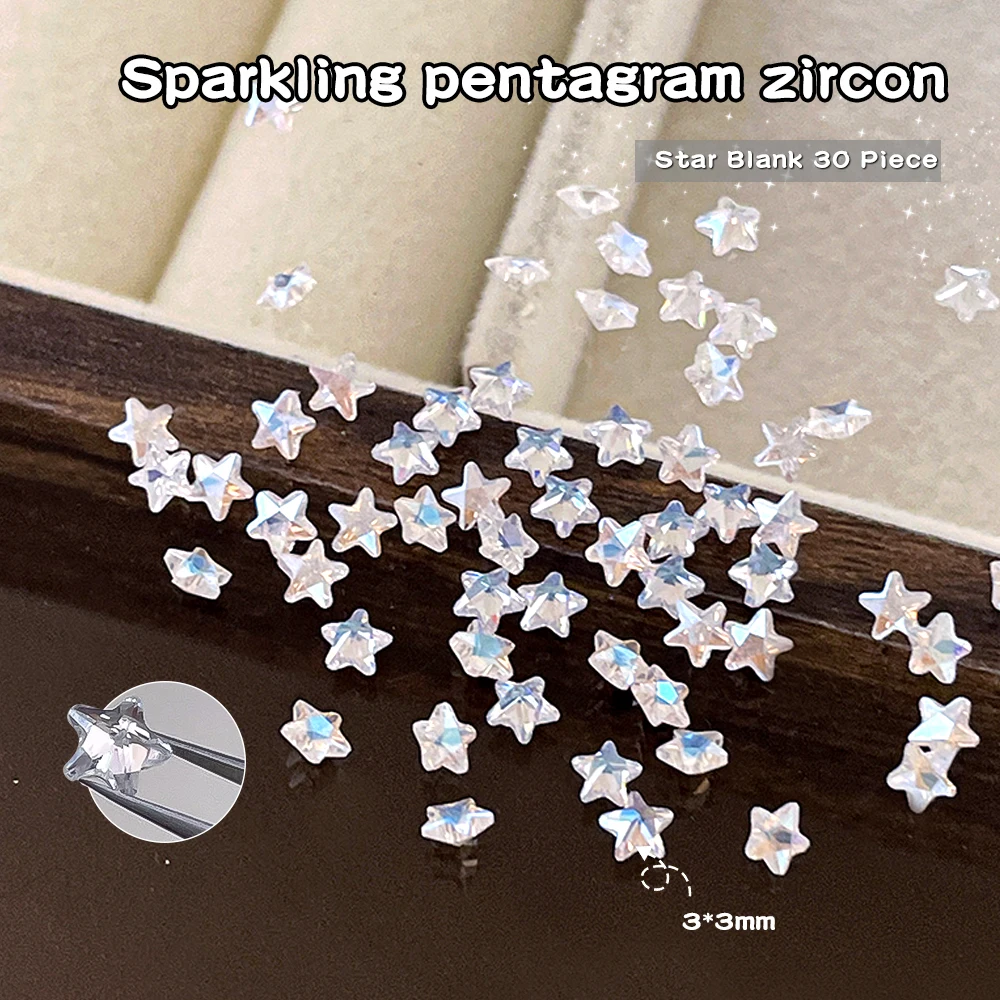 Kaniu 30/50/100 Stück K9 Farbige Fünfzackige Stern-Pentagramm-Strasssteine Bunte Flache Mini-Stern-Diamanten 3D-Stern-Diamanten – Detail 13