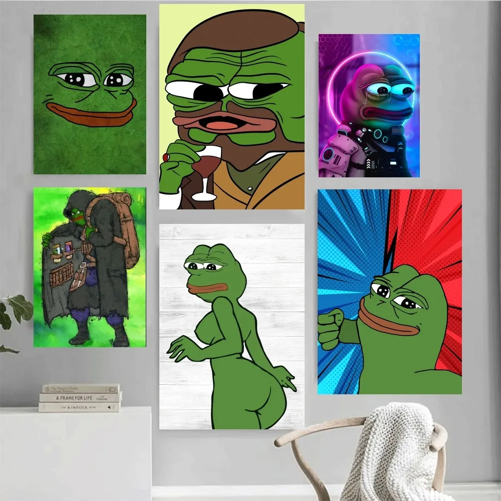 P-Pepes the F-Frogs Poster Home Office Wall Bedroom Living Room Kitchen Decoration Painting