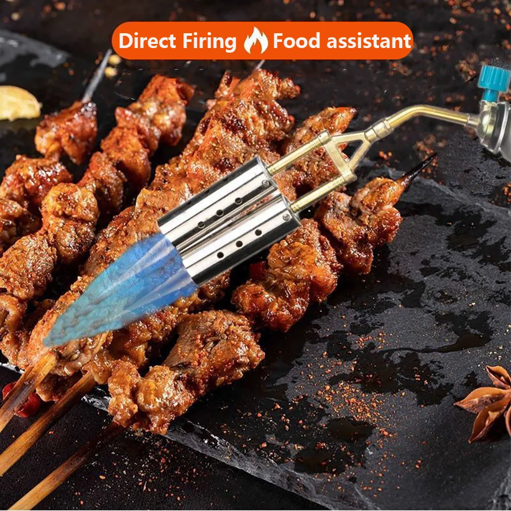 High Quality Stainless Steel Torch 30mm Large Diameter 1500ยฐ High Temperature Portable Multifunction Outdoor Camping Barbecue